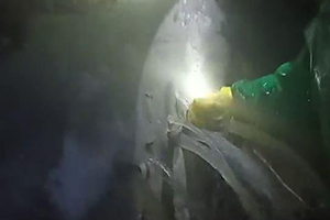 绥化消防水池堵漏现场